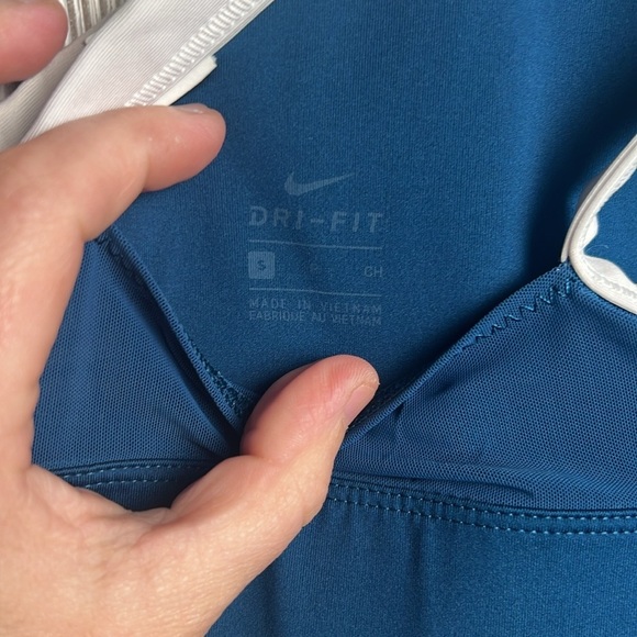 Nike Women's Pro Classic Logo Blue Sports Bra Top - Size Small - Picture 4 of 4